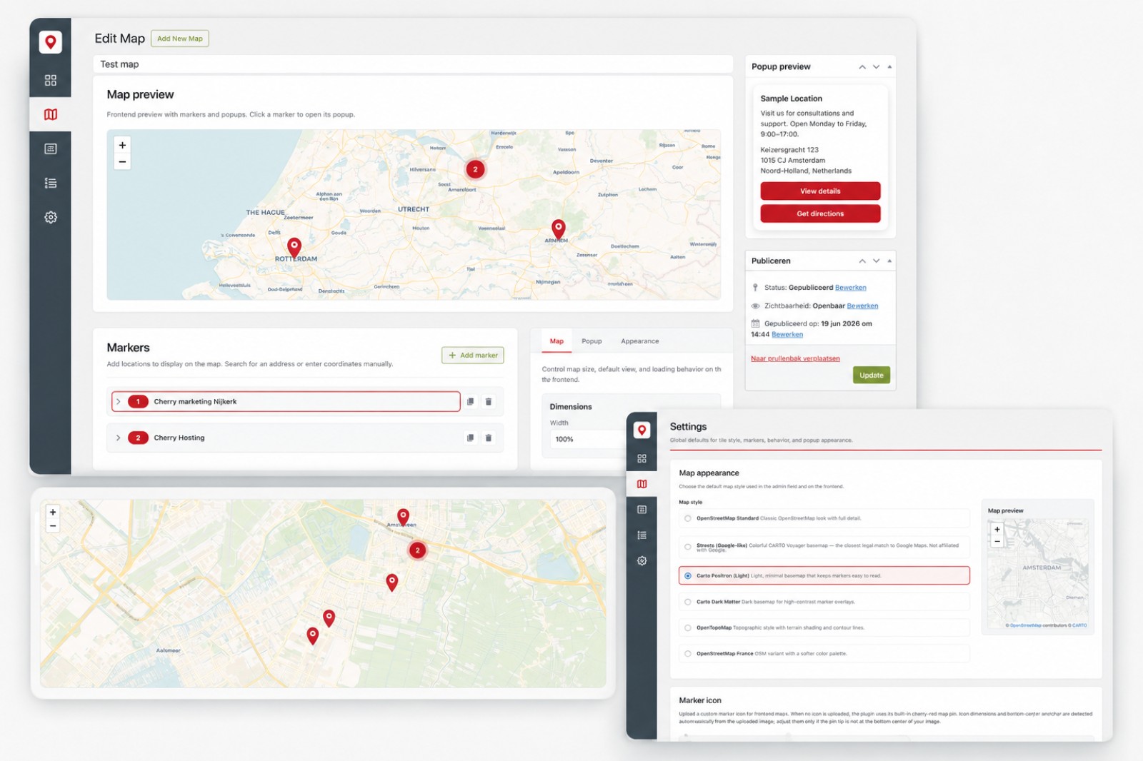 OSM Plugin summarized screenshots